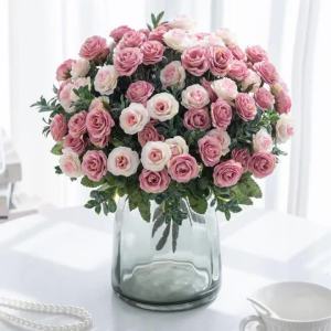 Artificial Silk Rose Flowers Wedding Home Room Bridal Bouquets Garland Decora Yard Garden Holiday Handmade DIY Gifts Accessories
