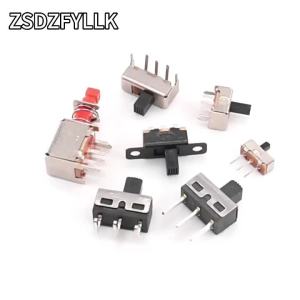 ZSDZFYLLK | 10PCS 2 Pin 3 Pin Slide Switch SPST SPDT 2 Position 3 Position Mini Micro Toggle Switch DIP PCB Tactile Switch