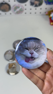 8pcs Customized Fridge Magnet Print Photo Metal Fridge Magnets Family Baby Pet Fridge Magnet Home Decor Gift (58mm)