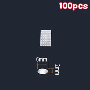 100pcs Cabinet Door Bumpers Strong Self-Adhesive Clear Pads Soft Silicone Door Stopper Mute Damper Buffer Furniture Dots Cushion