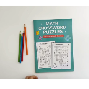 32 Pages Educational Math Crossword Puzzle Multiplication & Division Activity Worksheet for Kids - Multiplication & Division Exercises Workbook Notebook Educational Thinking Exercise Book