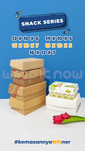 (Isi 20 pcs) Dus Snack Kraft 14x10x7// dus snack/ dus donat/ dus kue/ dus bolu/ dus lemper/ dus kue lapis