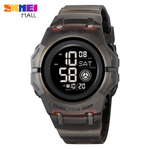 SKMEI 2261 Fasionable Men Watch Dual Time Countdown 50M Waterproof Alarm 45.3mm Watch Dial