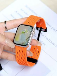 สวยงามสีดำดำ สายรัดแม่เหล็กสำหรับ Apple iPhone X 49 มม. 45 มม. 41 มม. 44 มม. 40 มม. 42 มม. สำหรับ IWatch ซีรี่ส์9 8 SE 7 6 5 4 Ultra (ไม่รวมกับแอปเปล)