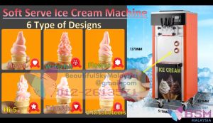 『RM4950』Soft Serve Ice Cream Maker Machine Aiskrim Softserve Mesin Yogurt Puff Commercial Standalone
