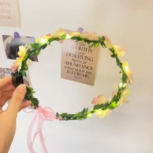 Forest Series Flower Wreath Headdress: A Stylish & Adjustable Bride Veil Hair Accessory