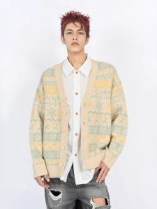 CANOTWAIT_ | Fair Isle Pattern Retro Sweater
