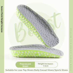 XIANZHAO | Invisible Half-Pad Heightening Shoe Inserts Men Women Style 2cm Arch Support No Sinking Popcorn Step Feel Comfortable Cushioning