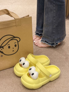 น่ารัก ก้นหนา ผู้หญิง ฤดูร้อน รองเท้าแตะแบบสวม ทันสมัย ชายหาดกลางแจ้ง กันลื่น ส้นแบน การ์ตูน แอนิเมชัน