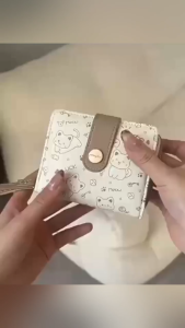 PREFERRED SHOP Cat Girls Wallet Short Student Card Holder Money Bag Zipper