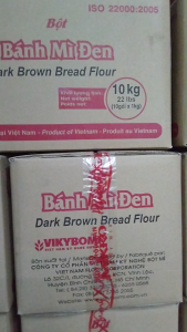 Bột bánh mì Đen Vikybomi 10 gói/ Thùng 10kg ( gói 1kg)