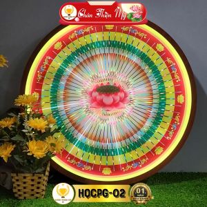 Hào Quang Cơ Phật Giáo Hoa Sen CHÂN THIỆN MỸ Đèn Trang Trí Bàn Thờ Cho Tượng Phật HQCPG-02