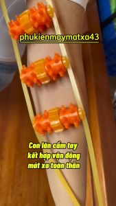 Dụng cụ con lăn cầm tay - Dây bi lăn Massage cổ vai gáy massage lưng bụng toàn thân mẫu mới 2025
