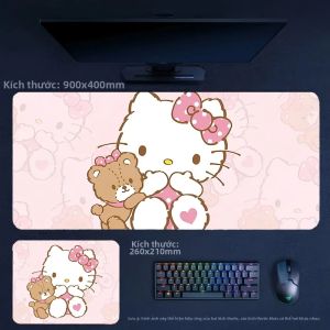 Sanrio | Tấm Lót Chuột Bằng Da Phong Cách Dễ Thương Hàn Quốc Hello Kitty Series Dành Cho Nữ Màu Hồng Trang Trí Bàn Làm Việc Chất Lượng Cao.