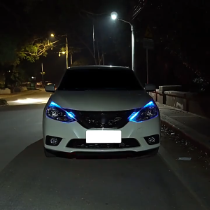 Ceyes Car LED Drl Daytime Running Light Flow Turn Signal Guide Two Color Lamp 1Pc/2Pcs