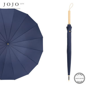 Large Automatic Umbrella with Wooden Handle Straight Design JOJOS L PD Surface 16 Bones Extra Large Size for Adult Use