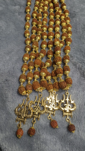28 Rudraksha Beads with Thrisulam Pendant