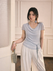 JULULOOK | Áo Thun Dáng Rộng Elegent Buông Xõa Đai Nịt Dành Cho Người Mập