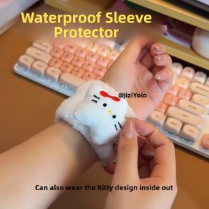 Cute Cartoon Hello Kitty Bracelet Waterproof Face Washing Sleeve Cord Sweet Style Hair Tie for Girls Commuting Fashion Accessory