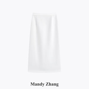 Elegant White Straight Skirt