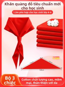 Feiyu | Khăn Quàng Cổ Màu Đỏ Bền Màu Cotton Sạch 1.2m
