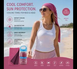 Cooling Effect Towel Super Breathable Towel Super Breathable Cooling Effect Towel for Sports Gym Workout Super Absorbent Towel