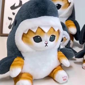 Shark Cat Plush Toy Doll Pendant Pillow Gift for Kids Cute Stuffed Toy Hug Sea Lion Shark Cat Doll