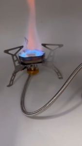 เตาแก๊สแคมป์ปิ้งขนาดพกพา ระบบจุดสปาร์คไฟในตัว เตา เตาแก๊สพกพา เตาสนาม ขนาด 120 x 180 มม