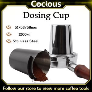 Cocious 51/53/58mm Coffee Dosing Cup Durable Stainless Steel Sniffer Cup Doser DIY Tool Espresso