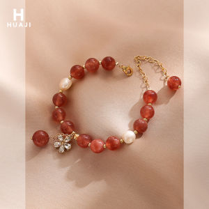 สร้อยข้อมือคริสตัลดอกไม้สำหรับผู้หญิง เครื่องประดับแฟชั่นสไตล์เกาหลี โลหะผสมเงินทอง ใหม่ ไม่มีขายในห้างสรรพสินค้า