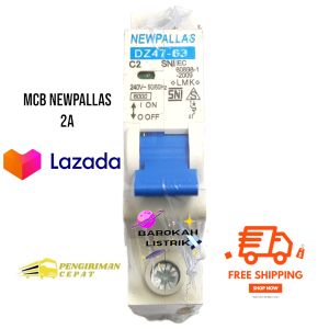 MCB NEWPALLAS 2A/ampere pemutus arus listrik PLN/mcb newpallas 2a