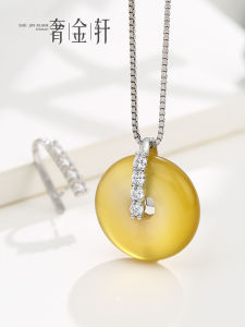 Clipped Safety Button 925 Sterling Silver Pendant Buckle 18K Gold Button DIY Buddha Jade Crystal Silver Buckle