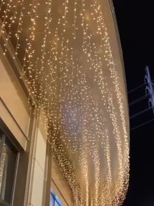 LED Icicle Fairy Lights Outdoor String Lights Christmas Garland For House New Year Garden Yard Party Wedding Terrace Decor