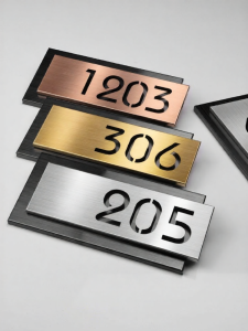 QIANGBIAO | Customized Luxury Door Number Sign