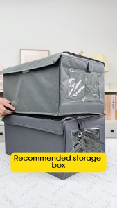 【SG】HXR Foldable Oxford Cloth Storage Box Household Bedroom Clothing Organizers With Dustproof Lid Drawer Style Storage Boxs 收纳盒