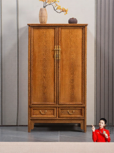 XIANMINGYUAN | Tủ Quần Áo Góc Lõm Phong Cách Minh Đỏ