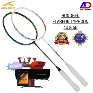 Raket Badminton HUNDRED FLAREON TYPHOON 32 LBS Original Raket Bulutangkis