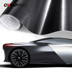 Vinyl Wrap Balck Brushed Aluminum Vinyl Wrap Film Waterproof PVC Car Wrap Air Release Grey Matt Brushed Computer Car Accessories