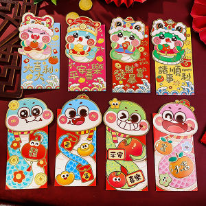 【XZxinzhan】6Pcs Chinese New Year Money Envelope Lucky Red Pockets 2026 Horse Year Red Envelope Spring Festival Marriage Birthday Envelope