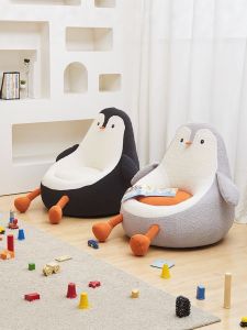 Cute Little Penguin Lazy Sofa Chair for Living Room Balcony Small Apartment Comfortable Seat Modern Simple Style Adult Universal