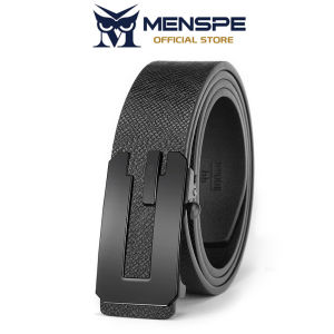 MENSPE Men Belts Real Cowhide Leather Belts Automatic Buckle Belt for Men Original Leather Men’s Waist Belts Nonporous Casual Business Belt Jeans Belt for Men