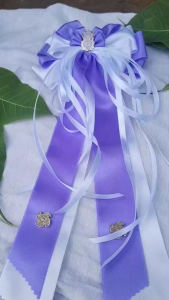 เน็ตผม เน็ตผมโบว์ โบว์ติดผม (กิ๊บสปริง) พร้อมเน็ตผม ริบบิ้นผ้าใหมซาติน งานDIY พร้อมส่ง