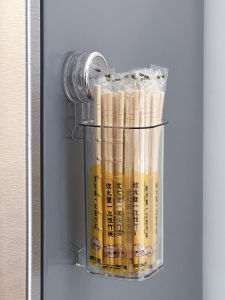 Disposable Chopsticks Holder Kitchen Suction Cup Straw Storage Box Multi-Function Knife Fork Bucket Wall Mounted Rack