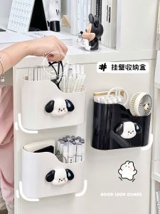 Hộp Đựng Mỹ Phẩm Gắn Tường Phòng Tắm Giá Để Đồ Không Cần Đục Lỗ Kệ Treo Đồ Dùng Học Sinh Ký Túc Xá Bình Đựng Bút Chì Nữ