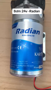 COMBO BƠM RADIAN KAROFI 24V VÀ NGUỒN - Dùng cho máy lọc nước máy phun sương