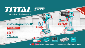 TOTAL Cordless 2 pcs combo kit TCKLI20286