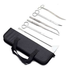 Aquarium Tools Set Scissors Tweezers Aquatic Plant Grass Trimming Stainless Fish Tank Cleaning Tools Aquarium Accessories