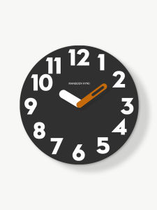 Đồng Hồ Tròn Đơn Giản Hiện Đại Màu Đen Trắng Lớn Treo Tường Thời Gian Đồng Hồ Trang Trí Nhà Thiết Kế Sáng Tạo Không Cần Khoan