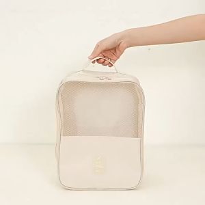 Thejoyful กระเป๋ารองเท้า กระเป๋าจัดระเบียบเดินทาง กระเป๋าใส่รองเท้า Shoes bag ใส่รองเท้าได้ 3 คู่ กันน้ำ กันฝุ่น สำหรับเสริมกระเป๋าเดินทาง