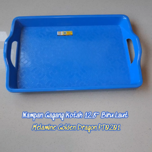 Nampan Gagang Kotak 12.8" Melamine - Golden Dragon PT0201